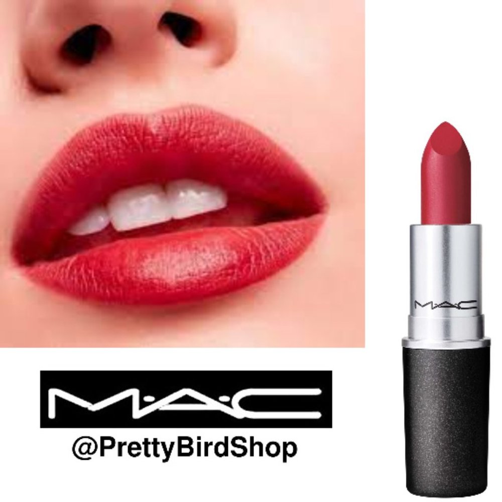 MAC RING THE ALARM 665 Lipstick NIB coral red semi-matte